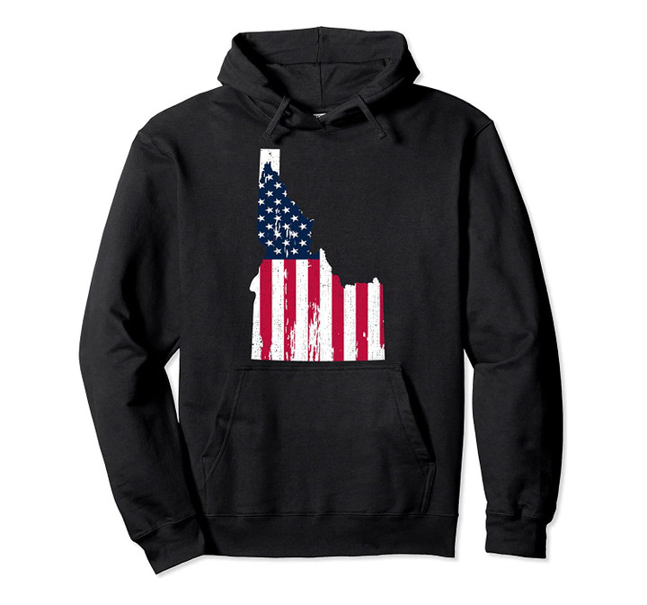 Idaho Gifts #Idahocheck Patriotic US Flag State of Idaho Pullover Hoodie, T Shirt, Sweatshirt