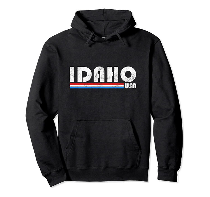 Idaho USA Retro Vintage State Gift Pullover Hoodie, T Shirt, Sweatshirt