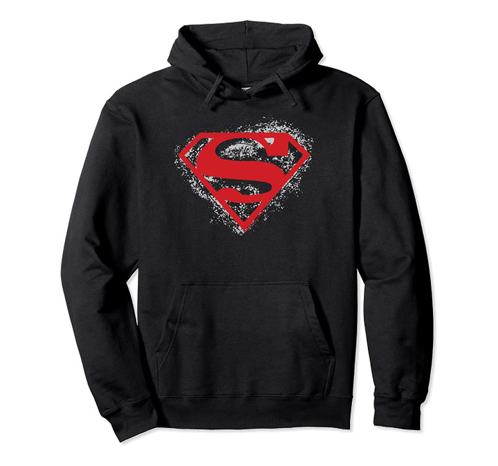 Superman Hardcore Noir Shield Pullover Hoodie, T Shirt, Sweatshirt