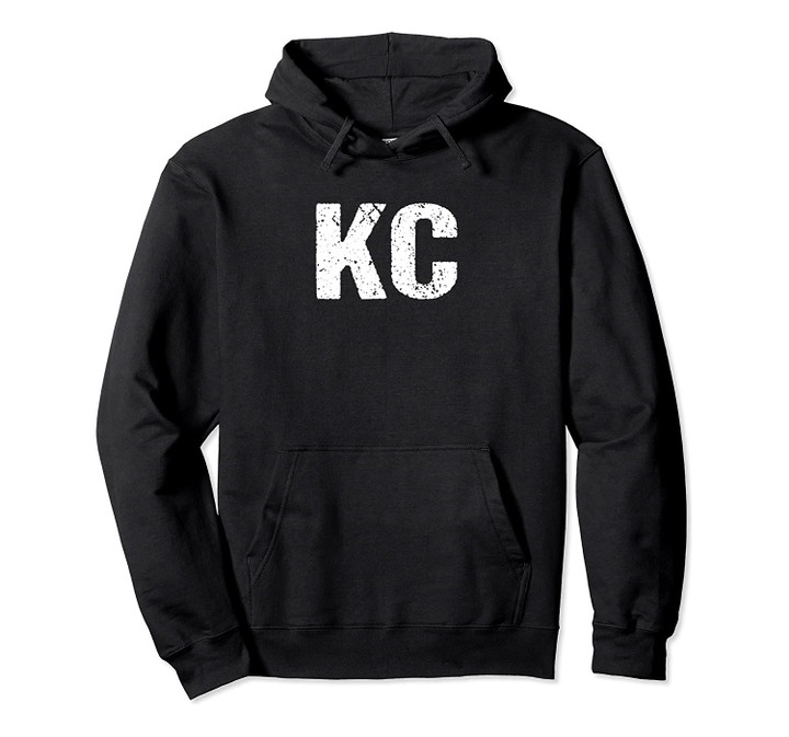 KC Kansas City Distressed Initials Letters Pullover Hoodie, T Shirt, Sweatshirt