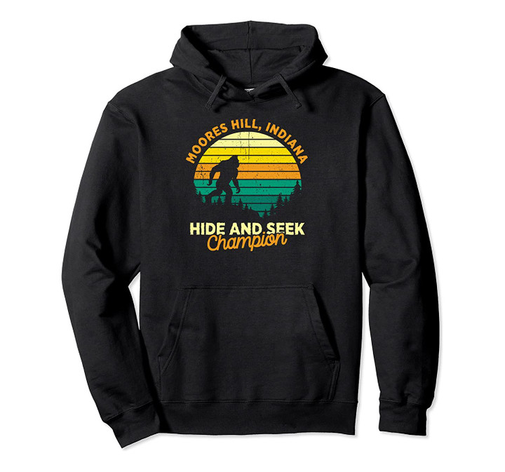 Retro Moores Hill, Indiana Big foot Souvenir Pullover Hoodie, T Shirt, Sweatshirt