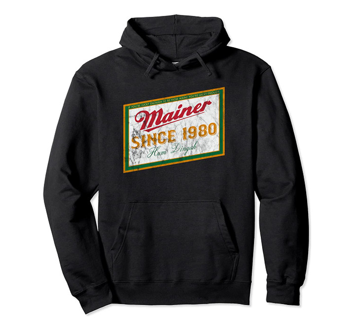The Funny 1980 Mainer's 40 Beer Label Birthday Gift Pullover Hoodie, T Shirt, Sweatshirt