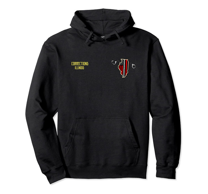 Correctional Officer Illinois Thin Silver Line Family Gift Pullover Hoodie, T Shirt, Sweatshirt
