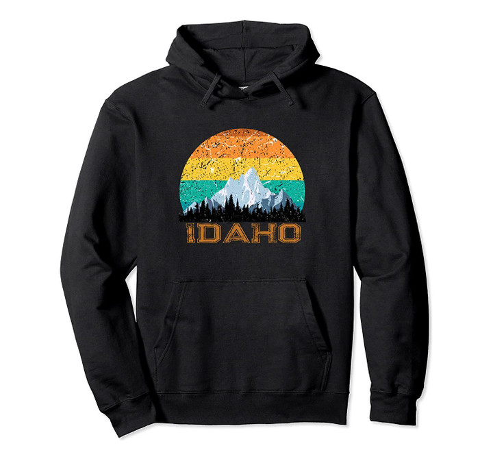 Sunset Idaho ID Souvenir Love Vintage State Outfit Pullover Hoodie, T Shirt, Sweatshirt