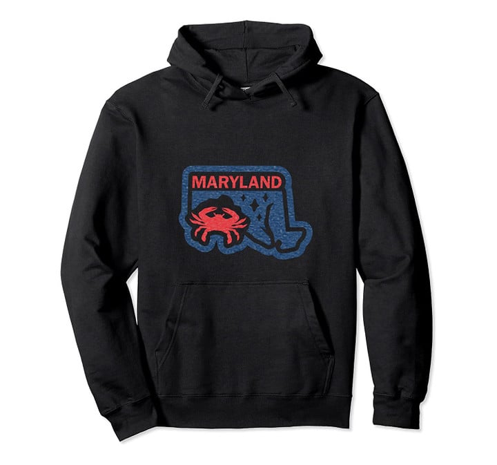 Maryland State Map Vintage USA Flag Love Patriotic Pride Pullover Hoodie, T Shirt, Sweatshirt