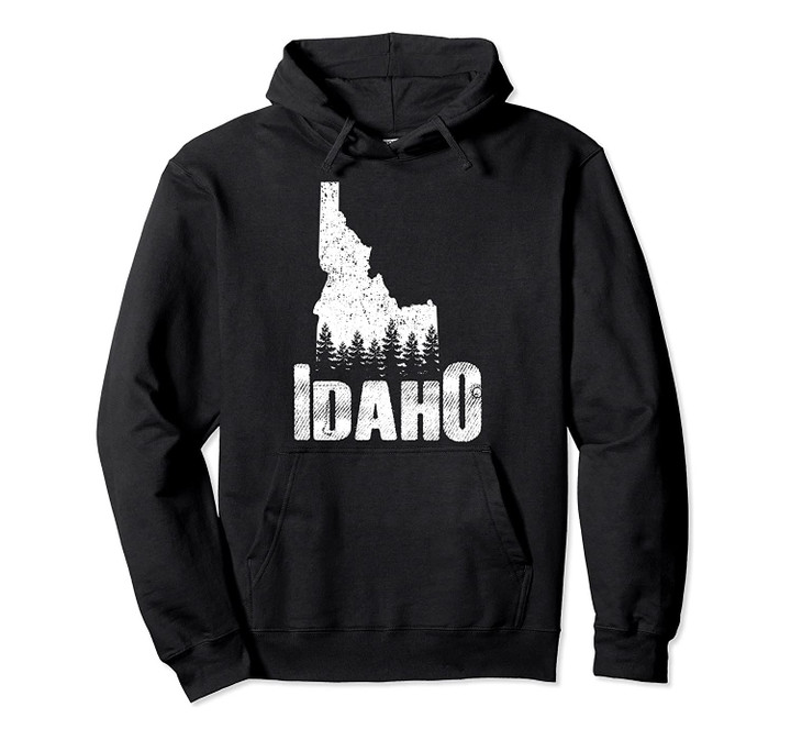 Idaho State Map Forrest Outdoor Vacation Gift Pullover Hoodie, T Shirt, Sweatshirt