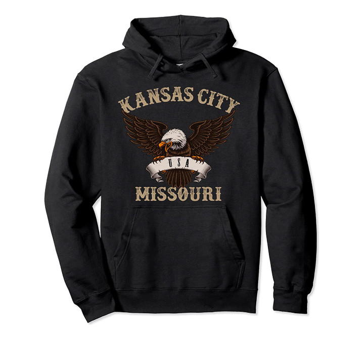 Kansas City USA Bald Eagle Pullover Hoodie, T Shirt, Sweatshirt