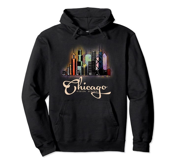Chicago Illinois Slyline Colorful Hoodies, T Shirt, Sweatshirt