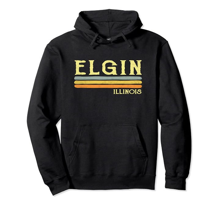 Vintage Elgin Illinois IL Souvenir Gift Pullover Hoodie, T Shirt, Sweatshirt