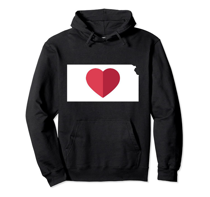 I Love Kansas KS State Pride Heart Gift Souvenir Pullover Hoodie, T Shirt, Sweatshirt