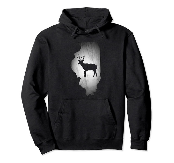Illinois Deer Hunting Pullover Hoodie, T Shirt, Sweatshirt