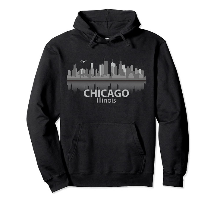 Chicago City Skyline Landmark Souvenir Love Home Gift Pullover Hoodie, T Shirt, Sweatshirt