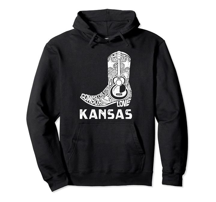 Kansas Cowboy Boot Rodeo Rancher Pullover Hoodie, T Shirt, Sweatshirt