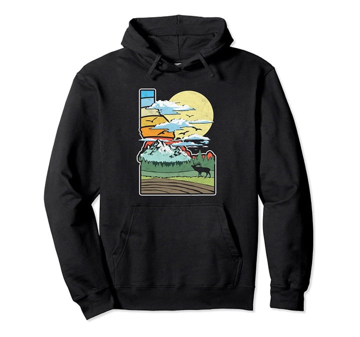 Vintage Idaho Nature & Outside Retro 80's Graphic Pullover Hoodie, T Shirt, Sweatshirt