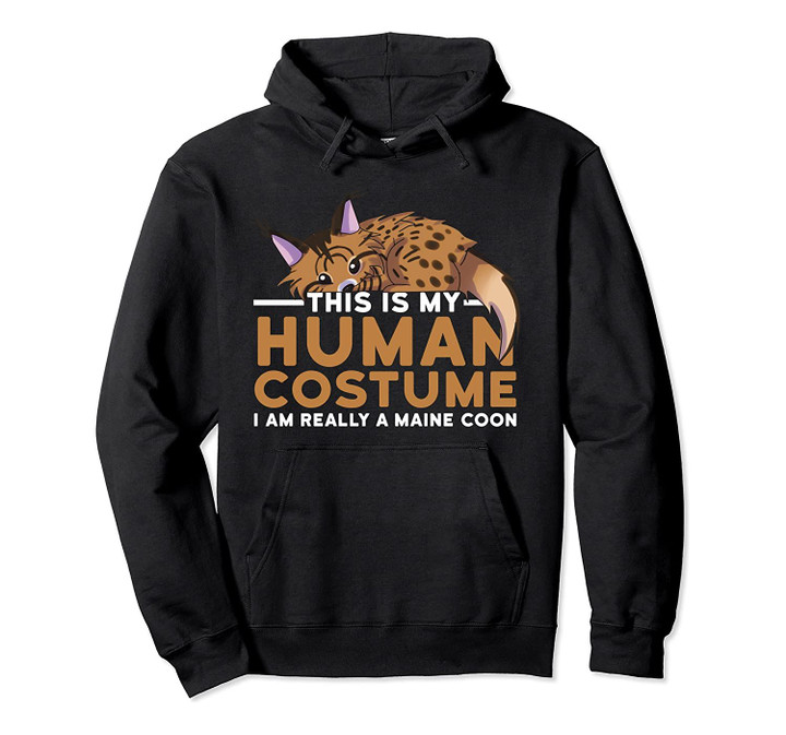 This Is My Human Costume I'm A Maine Coon Cat Halloween Gift Pullover Hoodie, T Shirt, Sweatshirt