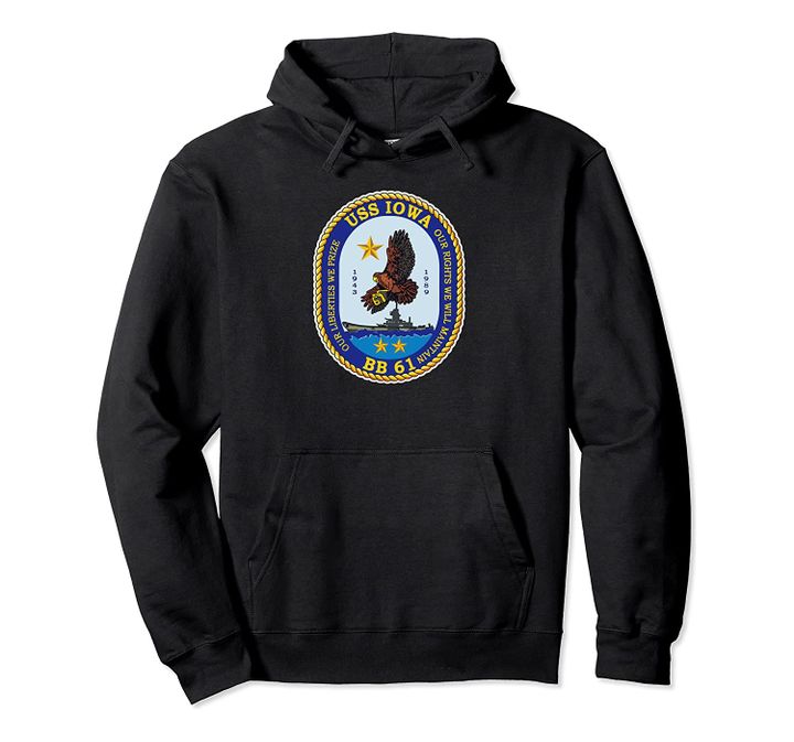 USS Iowa Pullover Hoodie, T Shirt, Sweatshirt