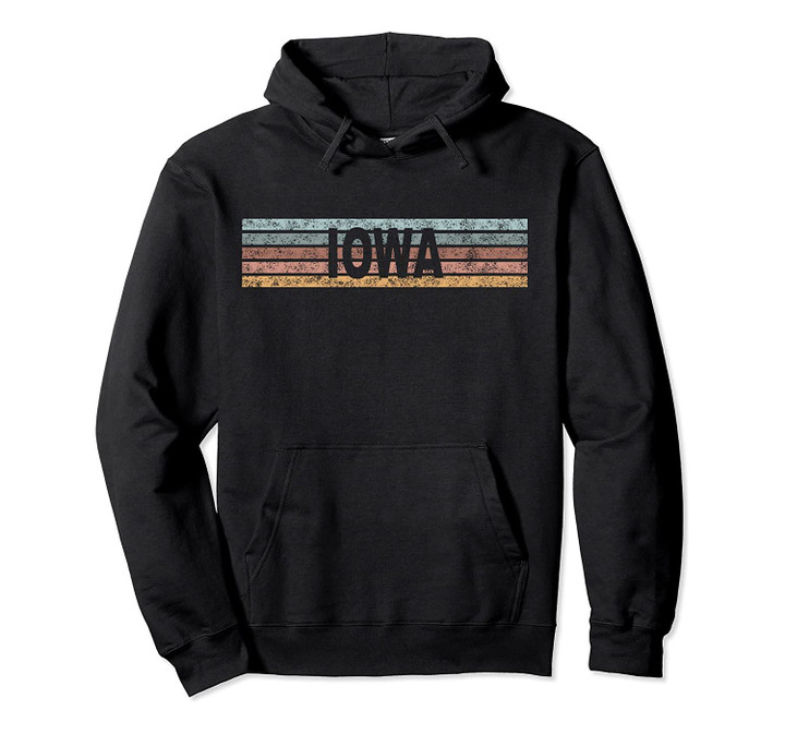 Iowa IA USA Retro State Pullover Hoodie, T Shirt, Sweatshirt