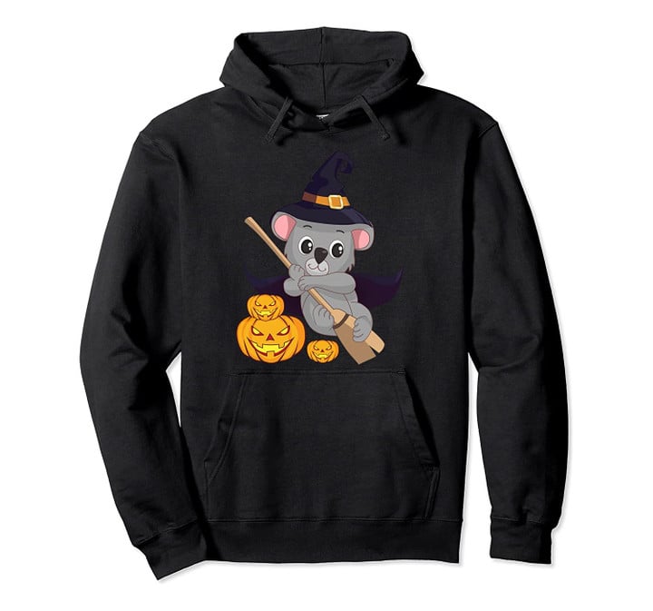 Cute Koala Bear Witch Halloween Pumpkin jack o'lantern Pullover Hoodie, T Shirt, Sweatshirt