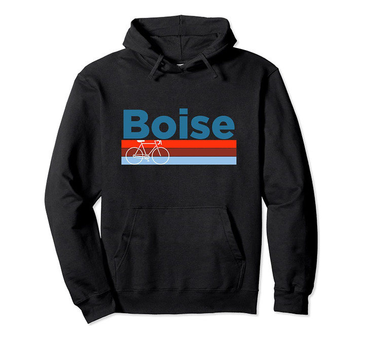 Boise, Idaho - Retro Bicycle Hoodie Pullover Hoodie, T Shirt, Sweatshirt