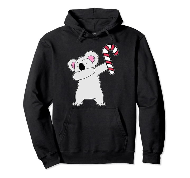 Christmas Dabbing Koala Bear Candy Cane Dance Gift Pullover Hoodie, T Shirt, Sweatshirt