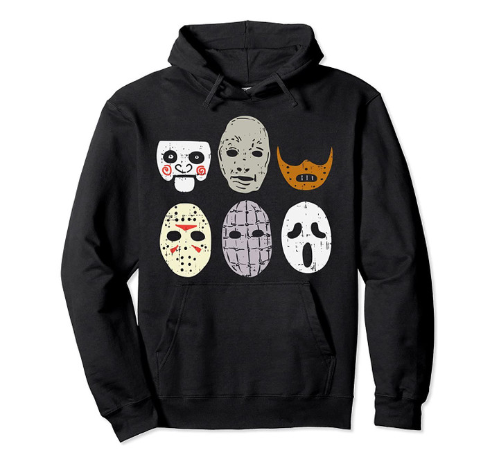 Scary Horror Movie Face Clown Reaper Halloween Costume Pullover Hoodie, T Shirt, Sweatshirt