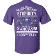 I am A September Grumpy Old Man Print On Back T-Shirt-Vivianstores