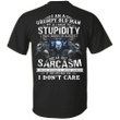 I am An August Grumpy Old Man Print On Back T-Shirt-Vivianstores