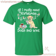 All I Need For Christmas Is Wine And Golden Retriever Dog T-Shirt
