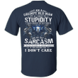 I am An October Grumpy Old Man Print On Back T-Shirt-Vivianstores
