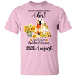 Never Underestimate An August Girl Who Loves Golden Retriever Shirt HT208-99Paws-com