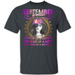September Woman T-shirt Birthday The Soul Of A Mermaid Tee