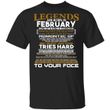 Legends T-shirt Birthday Are Born In February Tee
