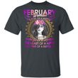 February Woman T-shirt Birthday The Soul Of A Mermaid Tee