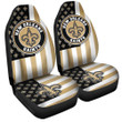 New Orleans Saints Car Seat Covers Custom US Flag Style