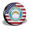 Los Angeles Chargers Spare Tire Covers Custom US Flag Style