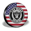 Las Vegas Raiders Spare Tire Covers Custom US Flag Style