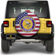 Minnesota Vikings Spare Tire Covers Custom US Flag Style