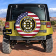 Boston Bruins Spare Tire Covers Custom US Flag Style