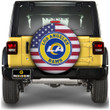 Los Angeles Rams Spare Tire Covers Custom US Flag Style