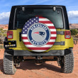 New England Patriots Spare Tire Covers Custom US Flag Style