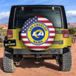 Los Angeles Rams Spare Tire Covers Custom US Flag Style