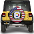 Pittsburgh Steelers Spare Tire Covers Custom US Flag Style