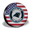 Carolina Panthers Spare Tire Covers Custom US Flag Style