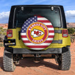 Kansas City Chiefs Spare Tire Covers Custom US Flag Style