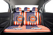 Denver Broncos Car Back Seat Cover Custom US Flag Style