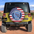 Tennessee Titans Spare Tire Covers Custom US Flag Style
