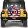Cincinnati Bengals Spare Tire Covers Custom US Flag Style
