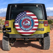 Colorado Avalanche Spare Tire Covers Custom US Flag Style