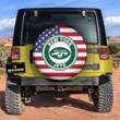 New York Jets Spare Tire Covers Custom US Flag Style