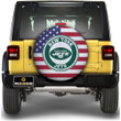 New York Jets Spare Tire Covers Custom US Flag Style